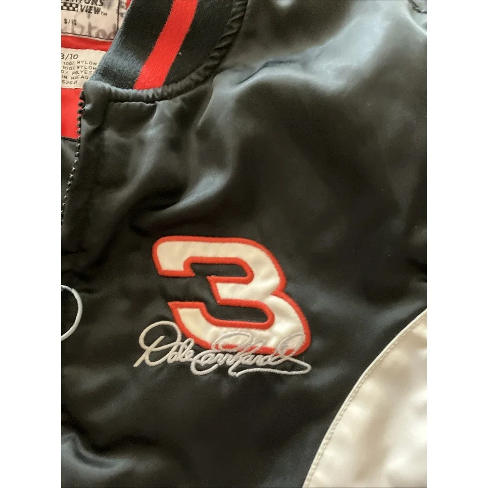 VTG Dale Earnhardt Nylon Puffer Full Zip Jacket Youth 8/10 Competitors View